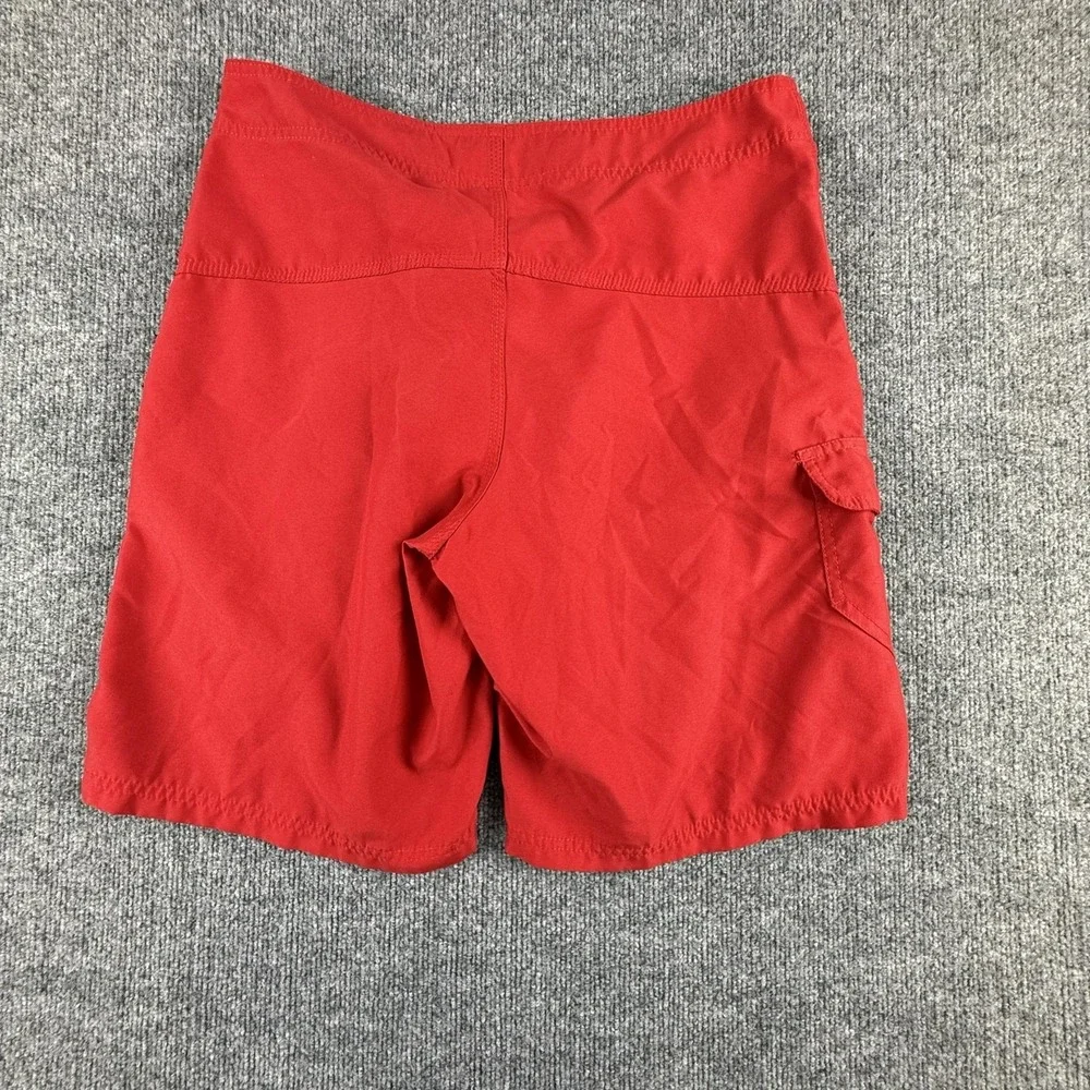 Hurley Swim Trunks Mens Medium Red Board Shorts‎ Drawstring Quick Dry Surf